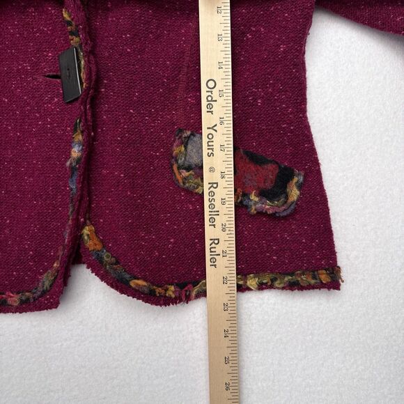 Vintage Canvasbacks Sweater Size Medium Pink Cardigan‎ Lagenlook Art To Wear - Picture 10 of 10